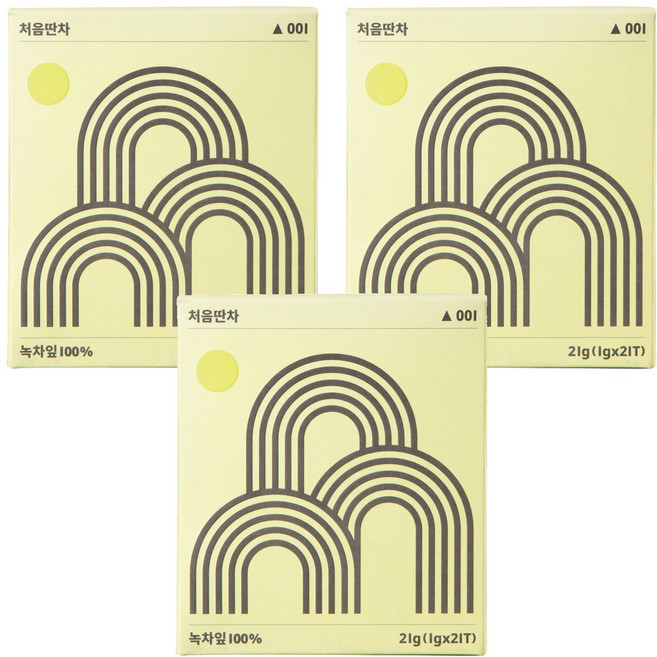대한다업 처음딴차 녹차, 1g, 21개입, 3개