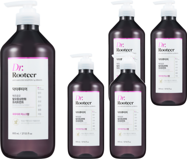 닥터루티어 맥주효모 트리트먼트 파우더리 머스크향, 800ml, 5개