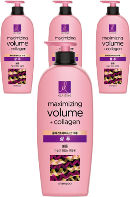 엘라스틴 콜라겐 볼륨 샴푸, 680ml, 4개