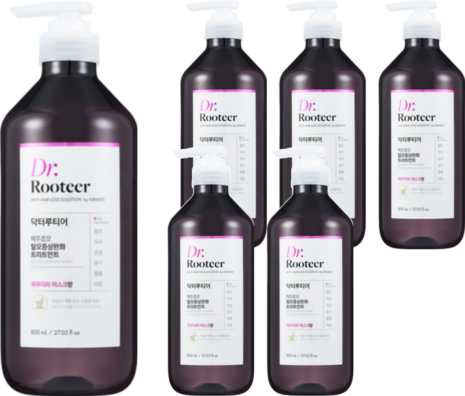 닥터루티어 맥주효모 트리트먼트 파우더리 머스크향, 800ml, 6개