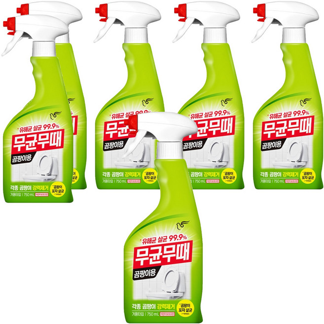 무균무때 곰팡이용 세정제, 750ml, 6개