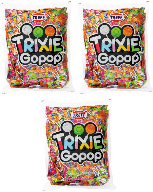 트릭시 고팝 플랫 롤리팝, 2kg, 3개