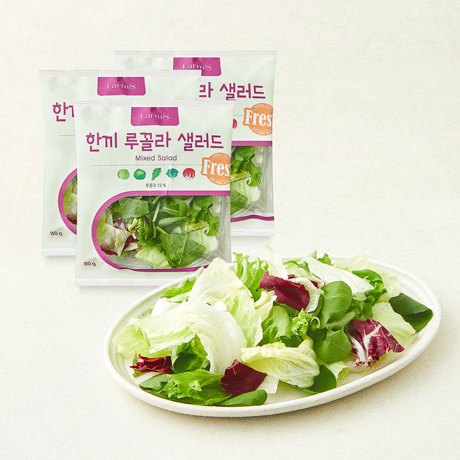 팜에이트 한끼 루꼴라 샐러드, 80g, 3개