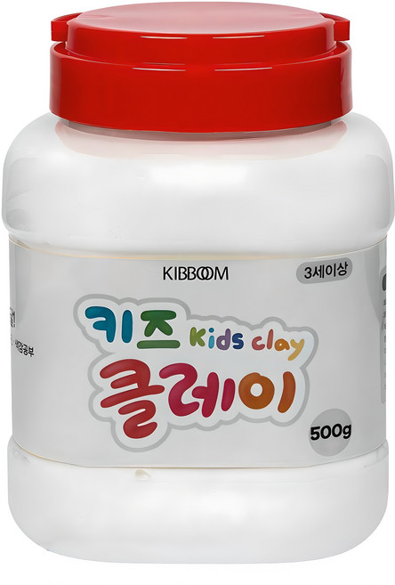 KIBBOM 兒童黏土桶, 1個, 白色, 500g