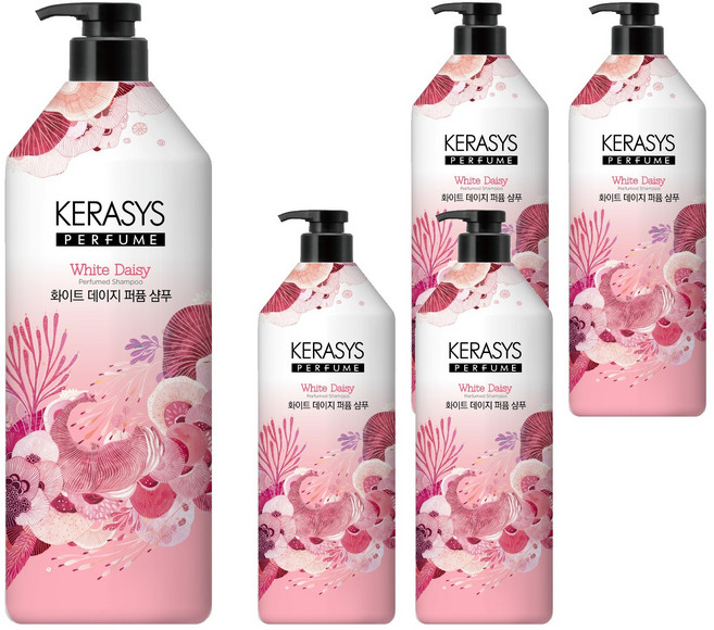 케라시스 퍼퓸 샴푸 화이트 데이지, 5개, 1L