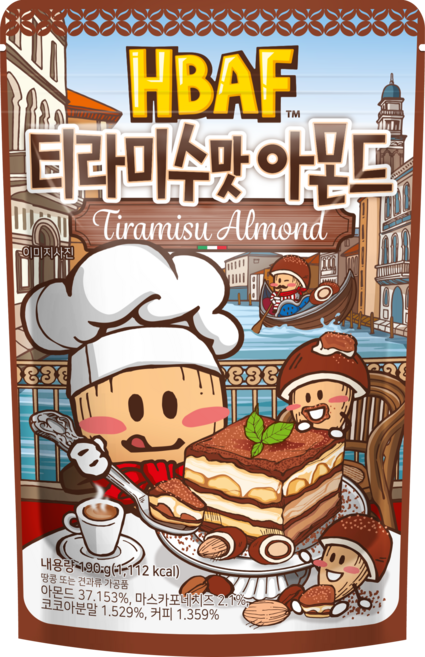 바프 티라미수맛 아몬드, 190g, 1개