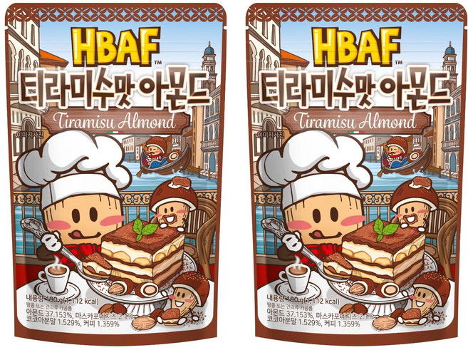 HBAF 杏仁果 提拉米蘇味, 190g, 2包