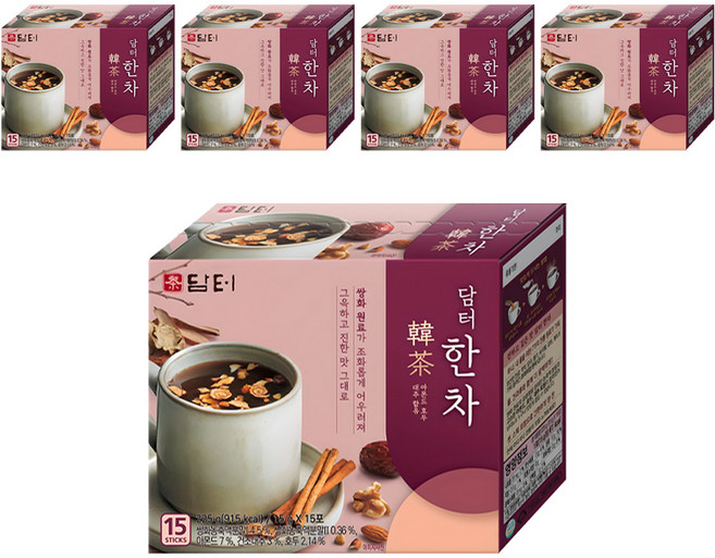 담터 한차, 15g, 15개입, 5개