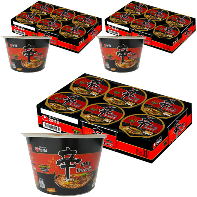신라면 블랙 컵라면 101g, 18개