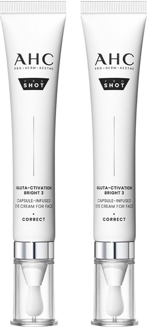 AHC Pro Shot Gluta-Ctivation Bright 3膠囊導入全臉眼霜, 30ml, 2條