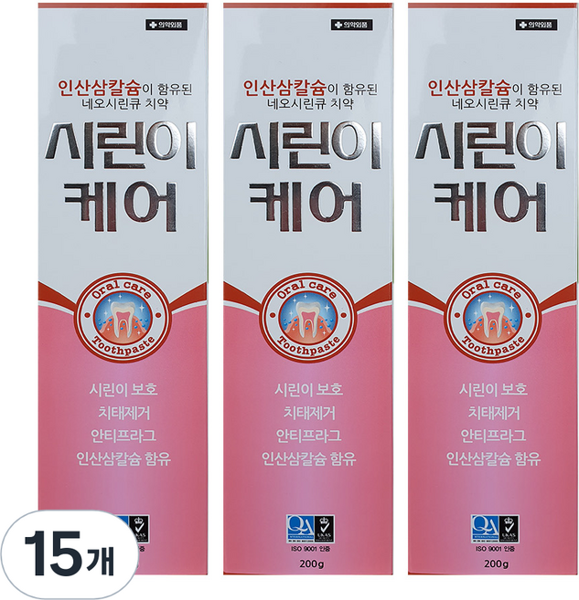 시린이 케어 치약, 200g, 15개