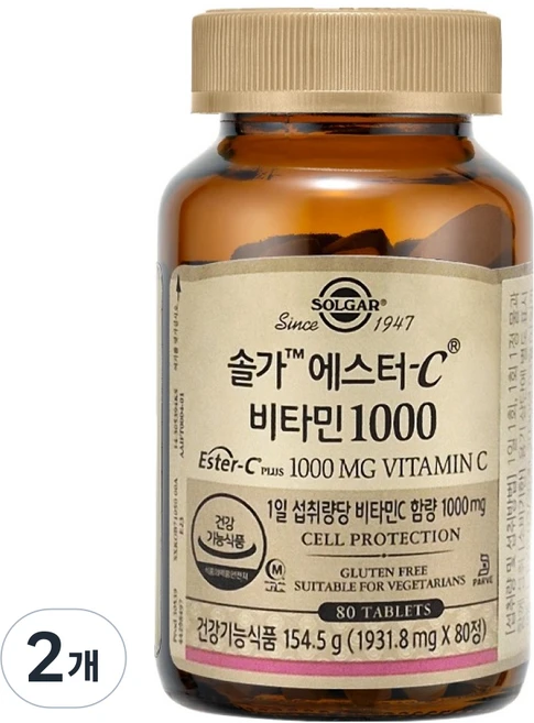 솔가 에스터C 비타민 1000, 80정, 2개 - 쿠팡