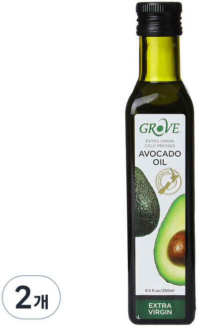 그로브 아보카도 오일, 250ml, 2개