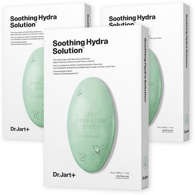 닥터자르트 더마스크 수딩 하이드라 솔루션, 5개입, 3개