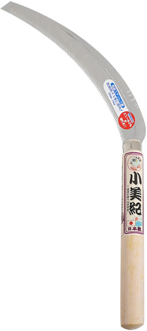 小美紀14G白鋼鋸齒鐮16cm 輕鬆割草不卡手, 1個