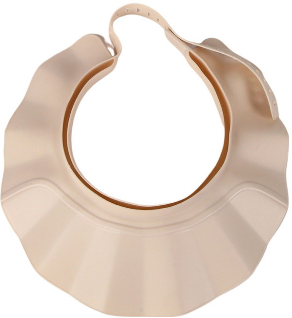 생활의지혜 유아동용 이중물막음 길이조절 아기샴푸캡 24 x 24cm, 베이지, 1개