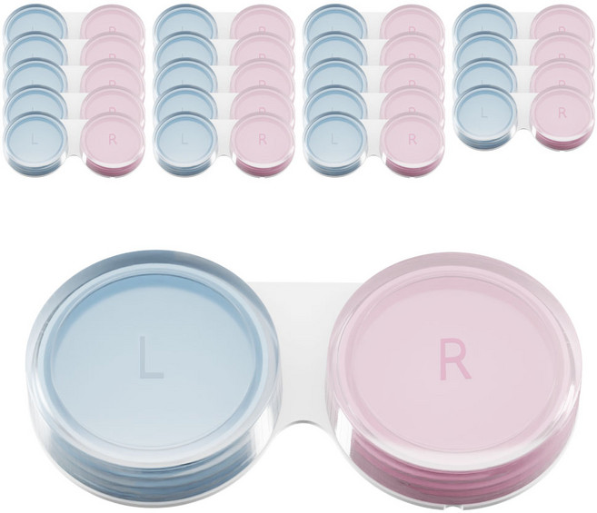 렌즈닦이소녀 소프트 렌즈 케이스, 혼합색상, 20개