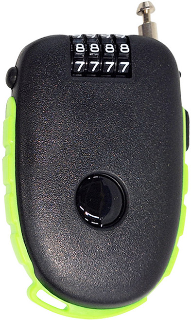 BOSVISION 博士威 4字輪伸縮式鋼索密碼鎖 + 90公分鋼索 BV-8981G, 1組