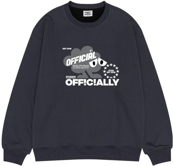 오티디 프리미엄 텐타 덤블 기모 보온 오버핏 스타 클라우드 맨투맨 OT31010