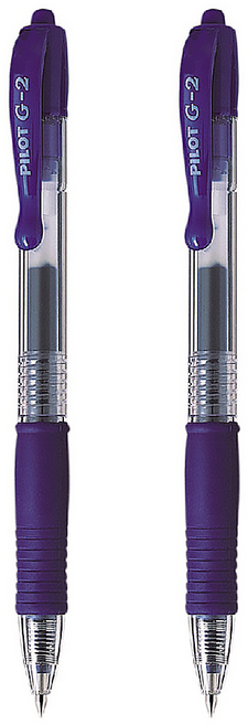 PILOT 百樂 G-2 鋼珠中性筆 0.38mm, 藍色, 2支