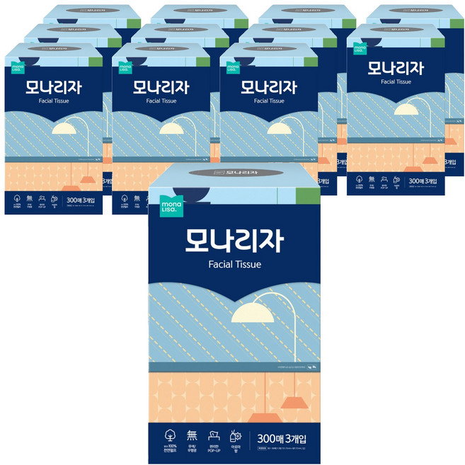 모나리자 미용티슈 2겹, 300개입, 36개