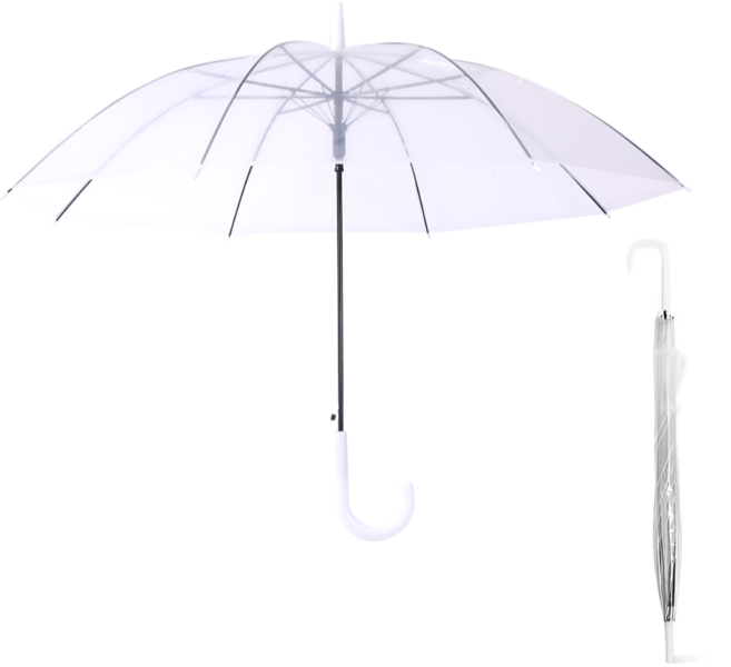 로이홈 일회용 비닐 투명 장우산 2p