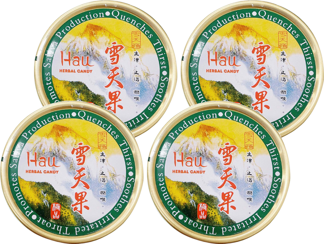 PRESIDENT CANDY 統一製菓 雪天果 喉糖, 60g, 4罐