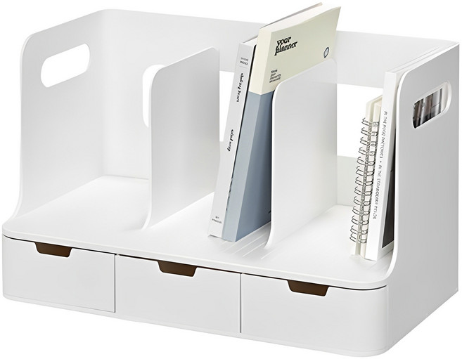 시스맥스 올리오 책꽂이 3단, 화이트