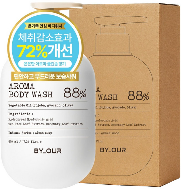 BY OUR 香氛弱酸性香水沐浴乳 潔淨皂香, 1個, 510ml