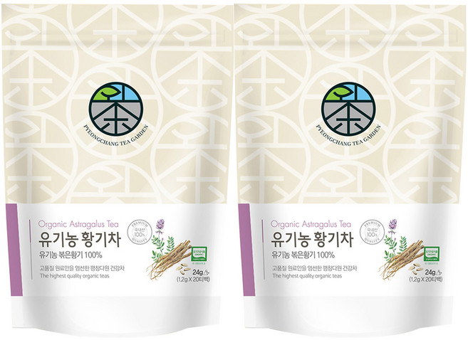 평창다원 유기농 황기차 PLA 생분해 삼각티백, 1.2g, 20개입, 2개