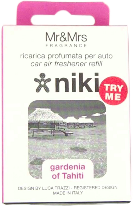 Mr&Mrs FRAGRANCE REFILL NIKI GARDENIA OF TAHITI車用香氛 補充片, 1盒, 大溪地梔子花