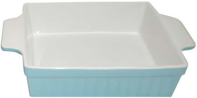 JMT 四方型陶瓷烤盤, 淺藍色, 1個