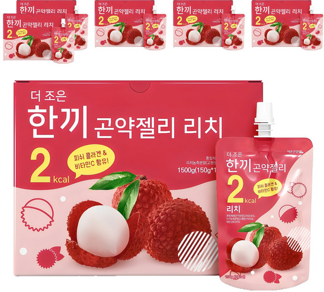 더존건강 더 조은 한끼곤약젤리 리치 10개입, 1.5kg, 6개