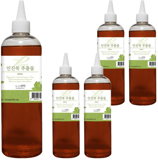 맑을담 인진쑥 추출물 퓨어 500ml, 5개