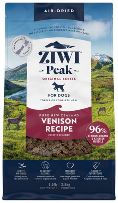 ZIWI Peak 滋益巔峰 經典系列 全齡狗飼料, 鹿肉, 2.5kg, 1袋