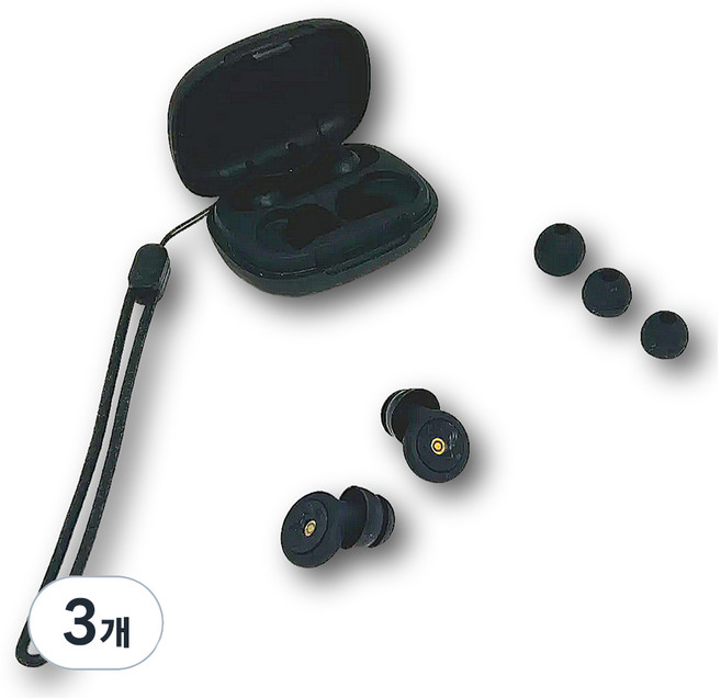 케어큐 소음 귀마개, 3개, 2개입