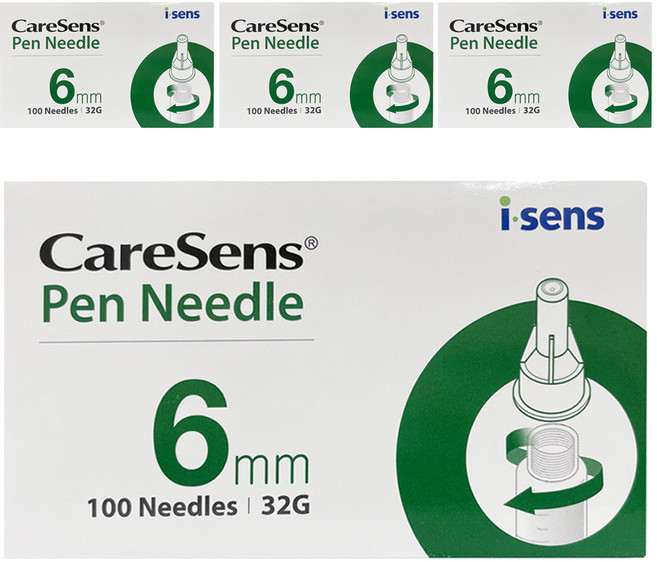케어센스 멸균주사침 6mm 32G, 100개입, 4개