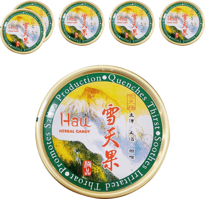 PRESIDENT CANDY 統一製菓 雪天果 喉糖, 60g, 6罐