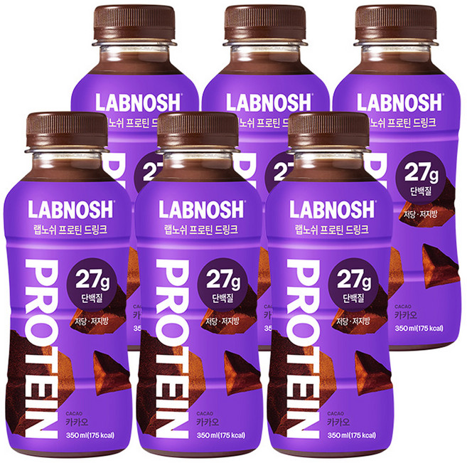 랩노쉬 프로틴 드링크 카카오, 350ml, 6개