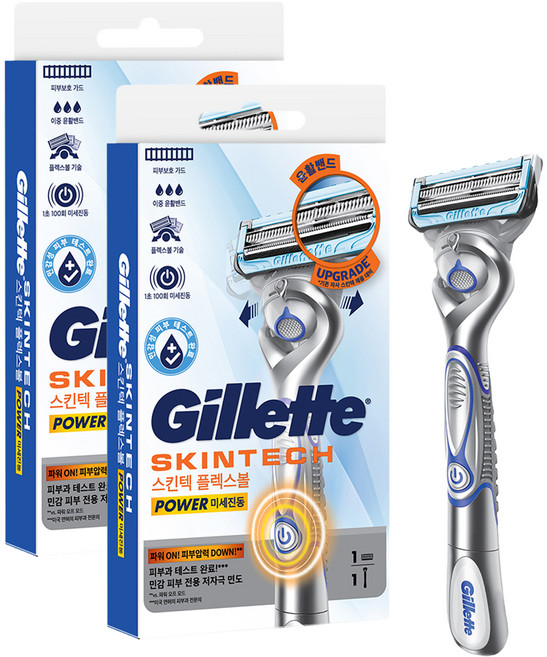 Gillette 吉列 鋒護動力刮鬍刀, 2個, 1入