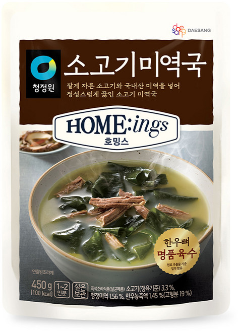 청정원 호밍스 소고기미역국, 450g, 1개