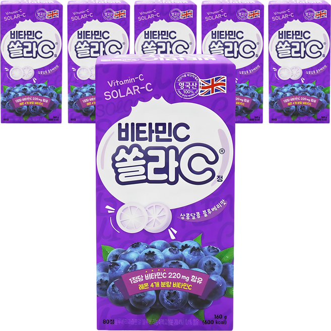 고려은단 쏠라C 정 블루베리맛, 80정, 6개