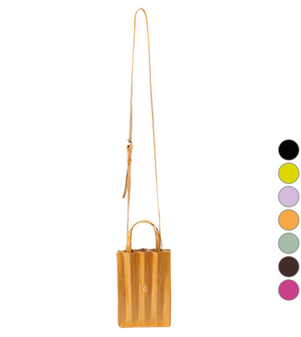 JOSEPH AND STACEY 女用幸運百褶手機包, 蜜桃焦糖