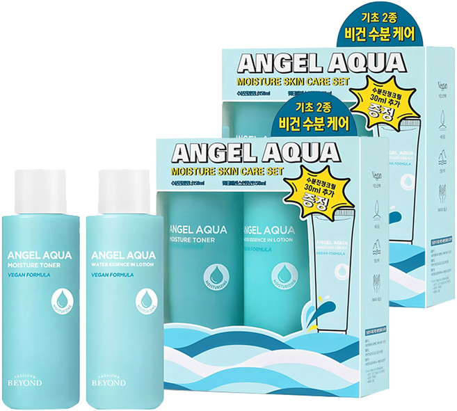 비욘드 엔젤 아쿠아 수분 진정 기초 2종 세트, 2세트