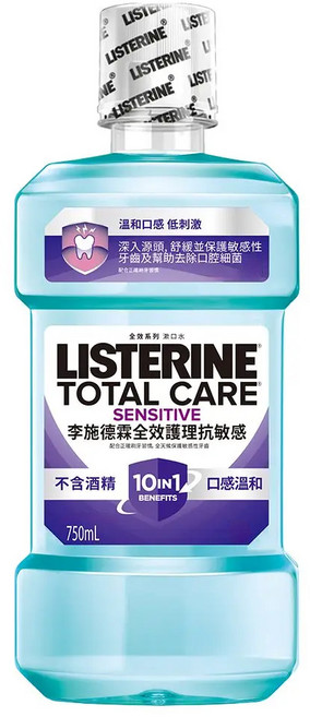 LISTERINE 李施德霖 全效護理抗敏感漱口水, 750ml, 1瓶