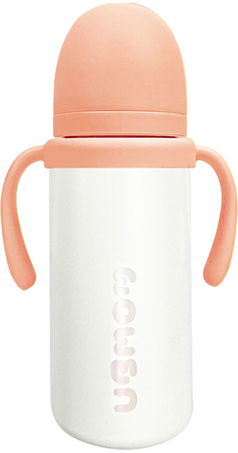 유비맘 유아용 시그니처 보온보냉 스테인리스 빨대컵, 330ml, 1개, 딸기