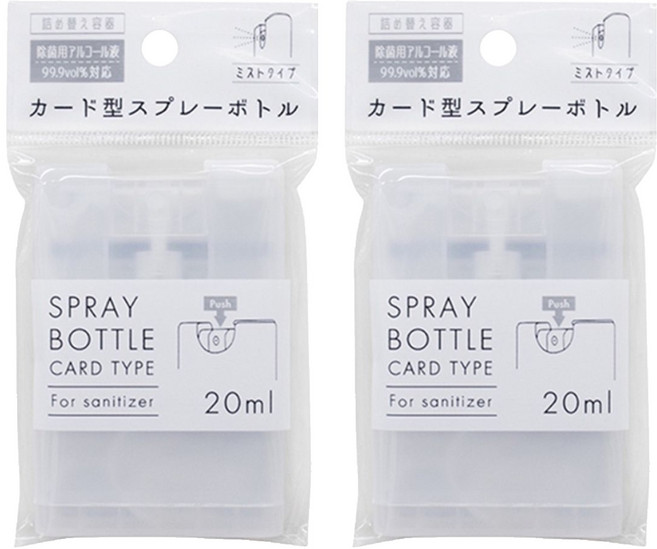 YAMADA 山田化學 名片式噴瓶, 透明色, 2個
