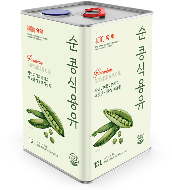 유맥 순 콩식용유, 1개, 18L