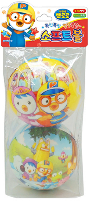 뽀로로 소프트볼 아기공 세트, 혼합색상, 1개
