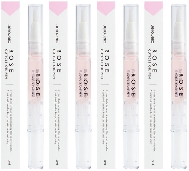 젤로젤로 로즈 큐티클 오일 에센스펜 네일 영양제, 4개, 3ml